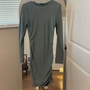 Elegant Blue Long Sleeve Dress